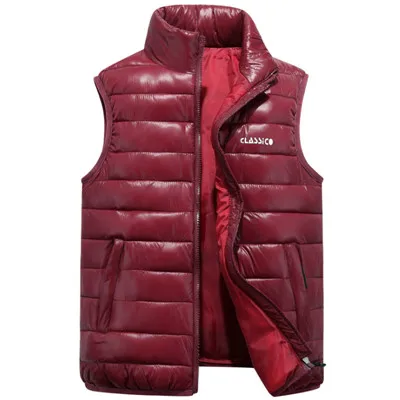 WineRed UNIVOS KUNI, мужской жилет, Повседневный, теплый, chalecos para hombre, мужской пуховик, приталенный, Одноцветный, размера плюс S-6XL, для мужчин/женщин, Q5219 - Цвет: WineRed