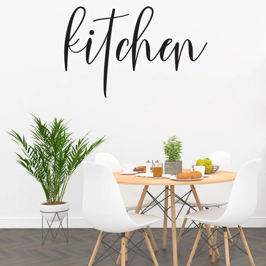 Кухня слово стенографическая наклейка Ресторан виниловая на стену надпись