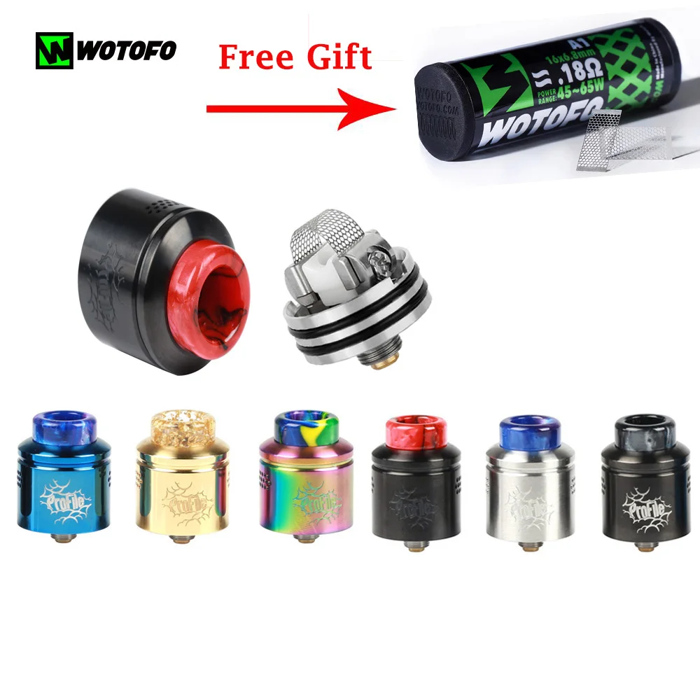 Оригинальный атомайзер Wotofo Profile RDA с сеточным фильтром испаритель для