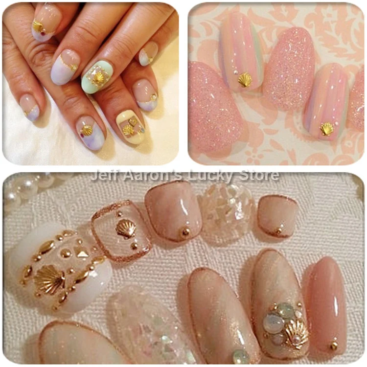 100 шт. металлические бусины из золотого сплава 3D гвоздики для нейл-арта украшения