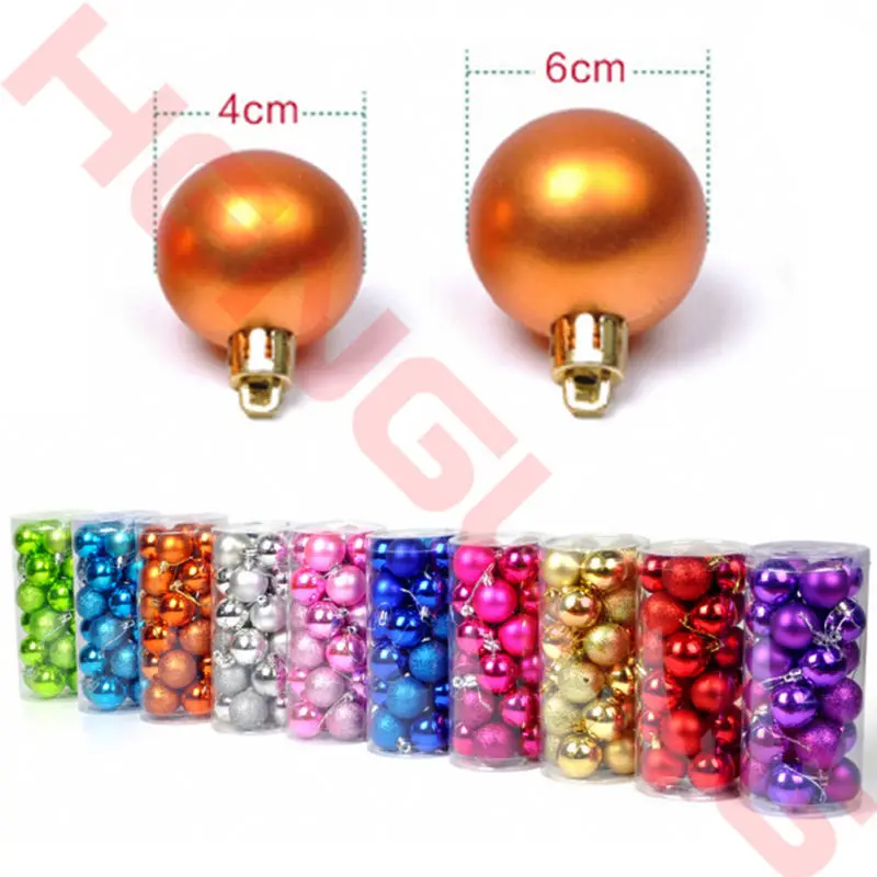 24 шт./упак. Рождественская елка украшения диаметр 4 см или 6 рождественские шары