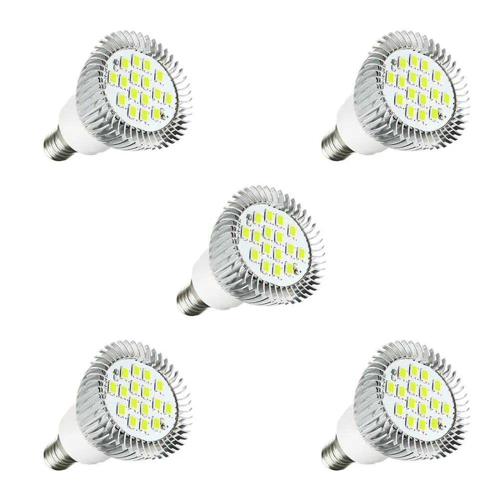 5 шт 3W 260-300lm E14 Светодиодный точечный светильник 16 светодиодный SMD 5630 теплый