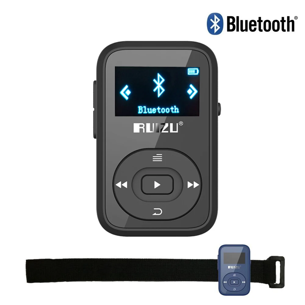 RUIZU mini X26 Bluetooth Клип MP3 плеер 8 Гб спорт музыкальный FM радио рекордер поддержка TF