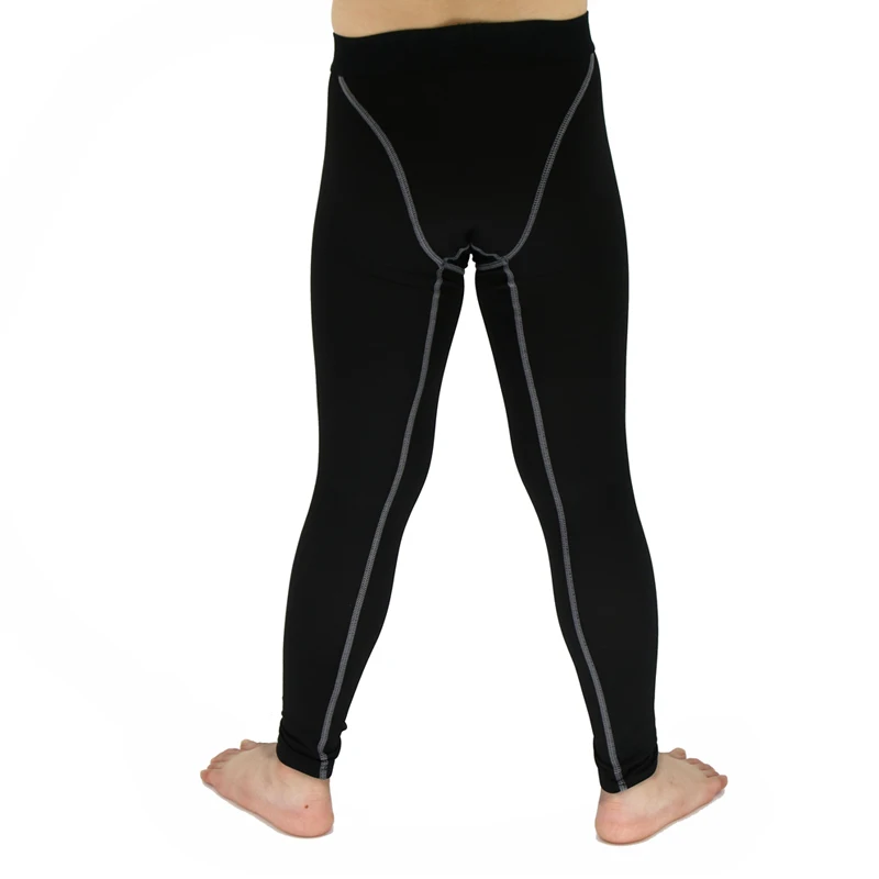 Детские облегающие брюки компрессионные эластичные штаны с базовым слоем