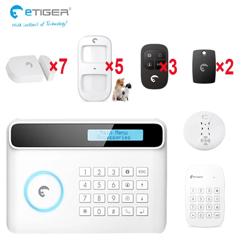 Etiger 433 МГц ЖК дисплей gsm telehpone линия Авто dail Голосовая подсказка интеллектуальная