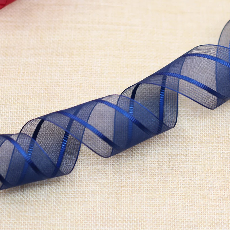 38 мм полоса из органзы Лента для свадьбы подарок домашней вечеринки оберточная