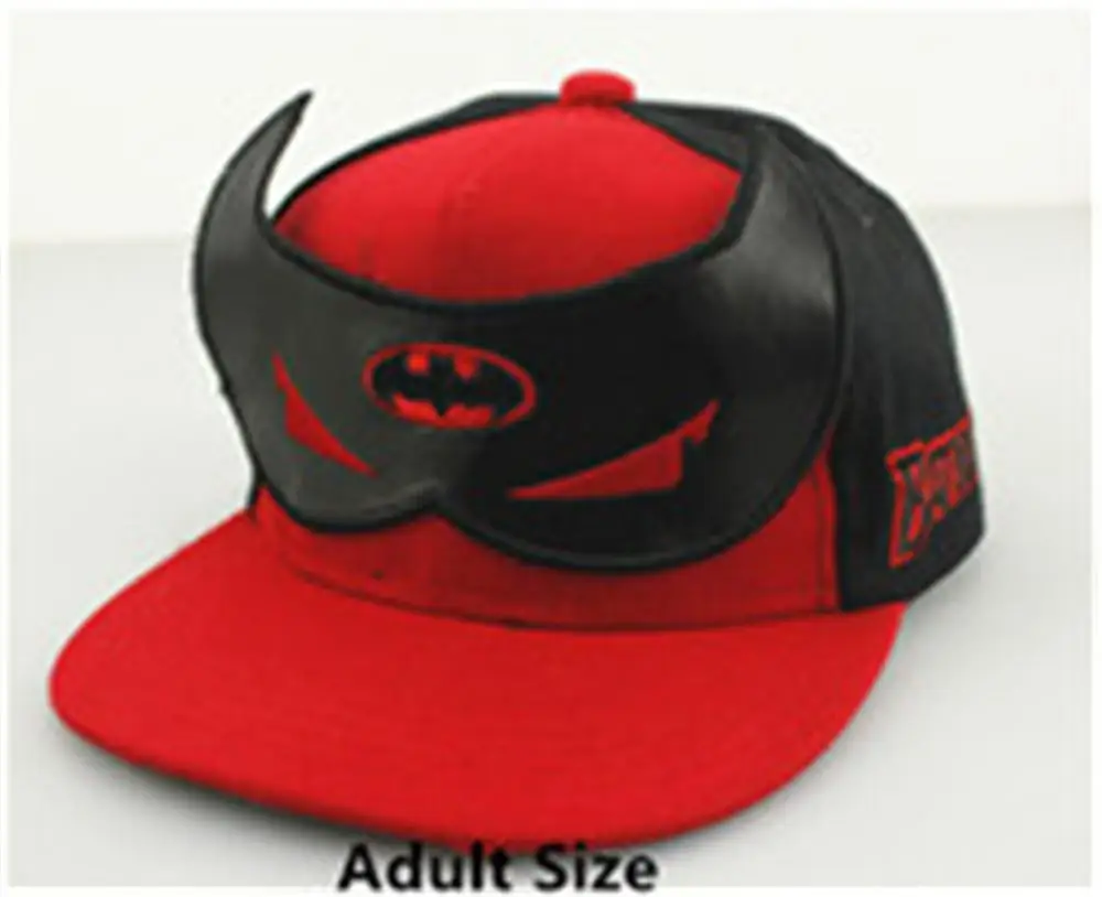 Adult size 4 цвета, бейсболка для взрослых и детей, шапка для мальчика, шапки Бэтмена, детские шапки в стиле хип-хоп, детская бейсболка в стиле хип-хоп, солнцезащитная Кепка, подарок на день рождения - Цвет: Adult size