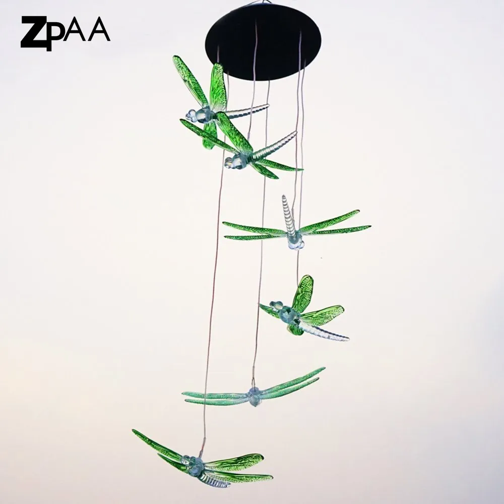 Светодиодная Ночная подсветка Dragonfly с питанием от солнечной панели садовый