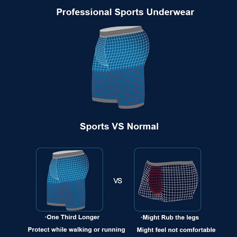 1 шт. Для мужчин s Спорт Нижнее белье Боксеры Tight-длина износостойкие длинные ноги