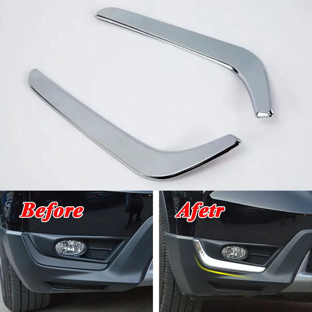 

Car Outside Chromium Styling Front Fog Light Lamp Eyebrow Decor Brow Cover Trim For Honda CRV CR-V 2017 Car Styling Accessories