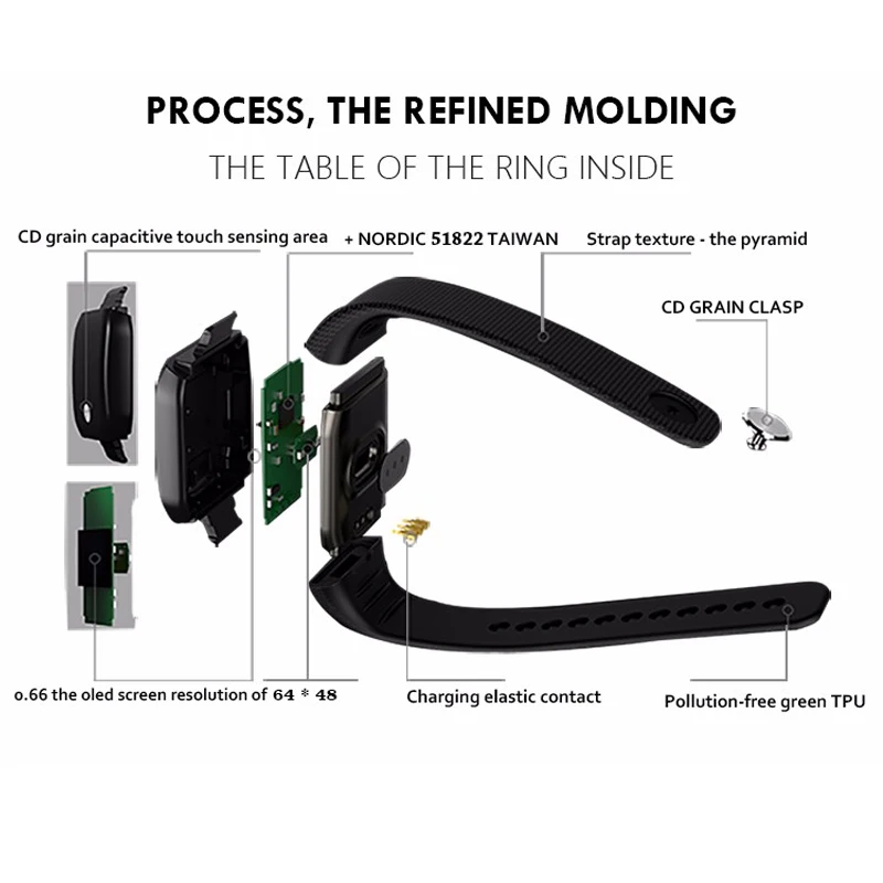 Новые спортивные часы здоровья с монитором сердечного ритма цифровой браслет