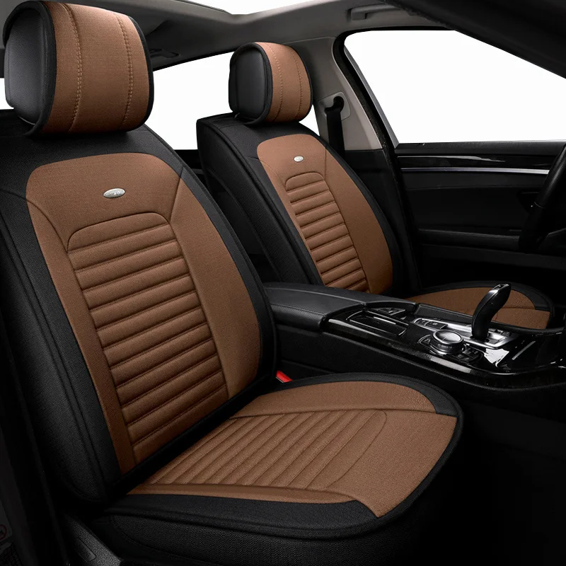 Автомобильные универсальные льняные чехлы для сидений Ford mondeo Focus 2 3 kuga Fiesta Edge Explorer