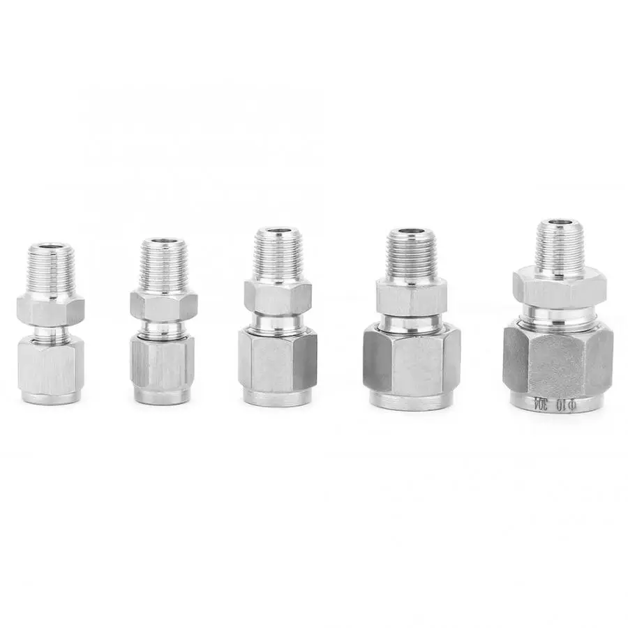 Фитинги для труб из латуни и нержавеющей стали SS304 штуцер 1/8NPT штепсельная резьба