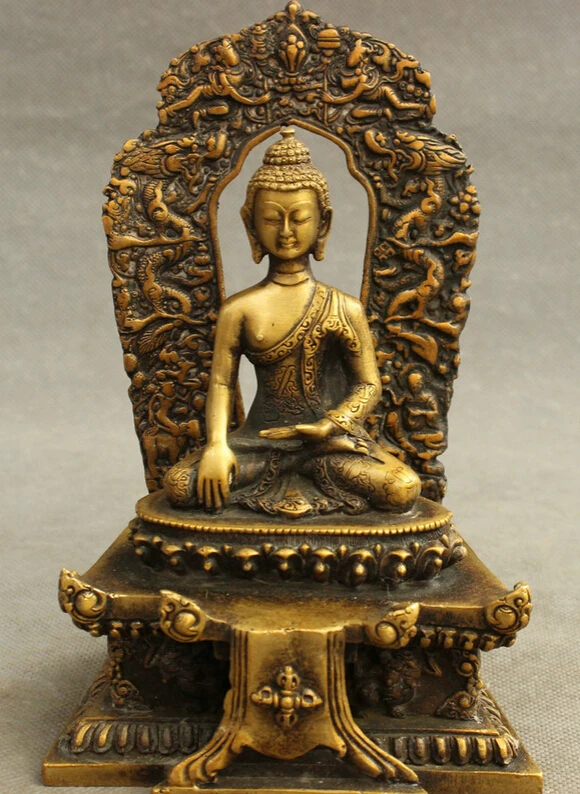 

Песня voge gem S2830 7 "Тибетский Бронзовый буддистский Temple Protect Vajra Dragon статуя Будды Шакьямуни