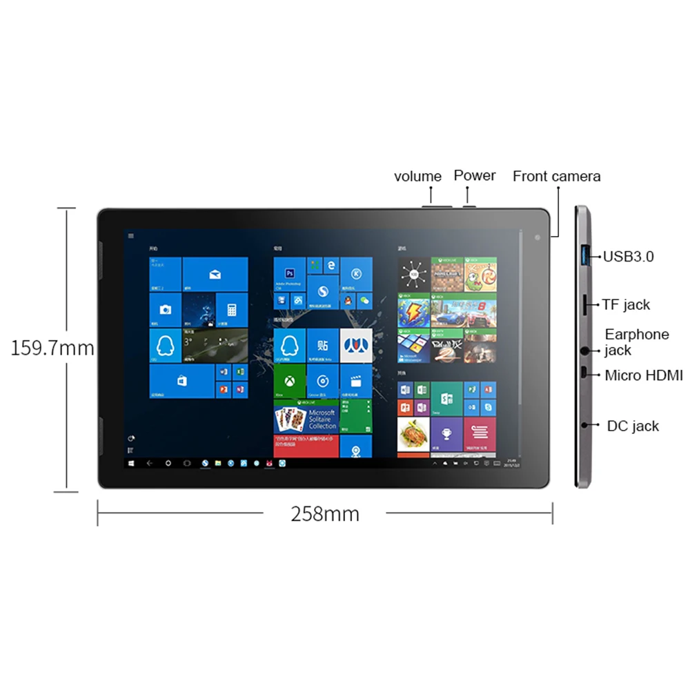 10,1 дюймов 2 в 1 планшет 1920*1200 FHD экран Перемычка EZpad 7 windows 10 планшеты ПК Intel Cherry Trail X5-Z8350 4 ГБ DDR3 64 Гб eMMC