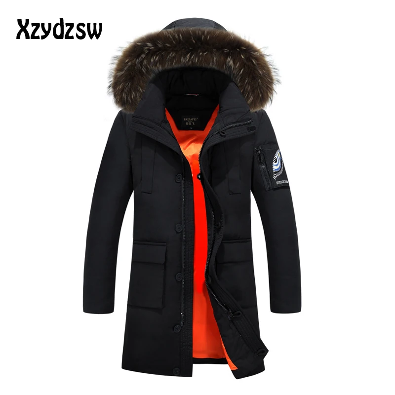 Зимняя мужская куртка 2016 зимняя брендовая утепленная Мужская теплая на утином