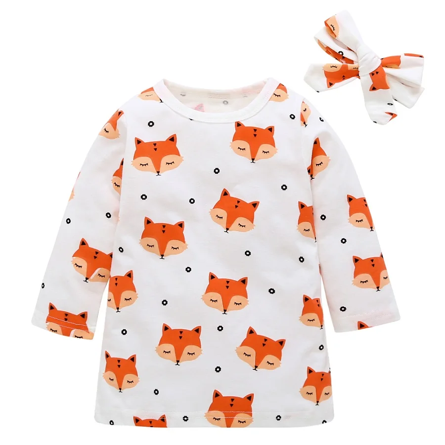 Осенняя одежда для маленьких девочек комплект из 2 предметов платье