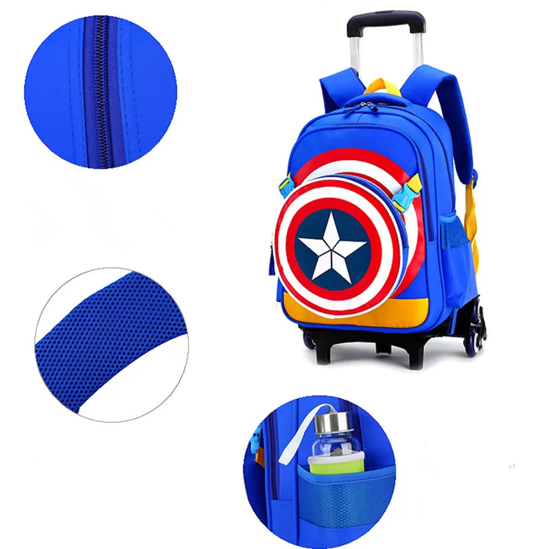 High Quality Triple Wheels Children School Bag Detachable Backpack Fashion Trolley Kids Backpacks Children Trolley School Bag