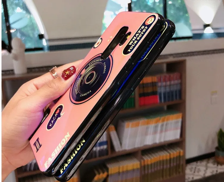 Ретро камера милый мультяшный чехол для телефона samsung galaxy note10 s8 S9 S10 plus s10e 5G note8 note9 s7 edge чехол с ремешком через плечо