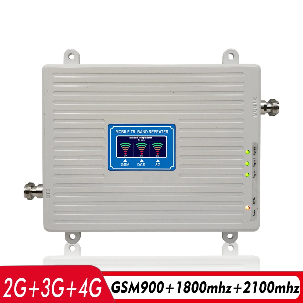 65dB получить трехдиапазонный усилитель GSM 900 + бустет DCS/LTE 1800 UMTS/WCDMA 2100 mhz