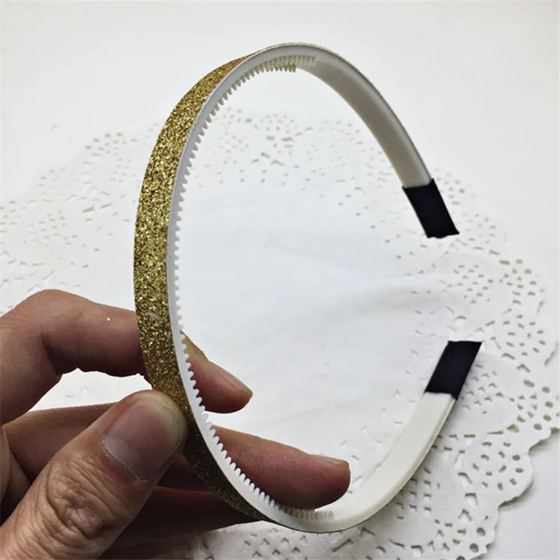 5 шт./лот модные маленькие девочки DIY обручи для волос 1 см повязки для волос блестящие Позолоченные повязки для волос с зубами Детские аксессуары для волос акрил