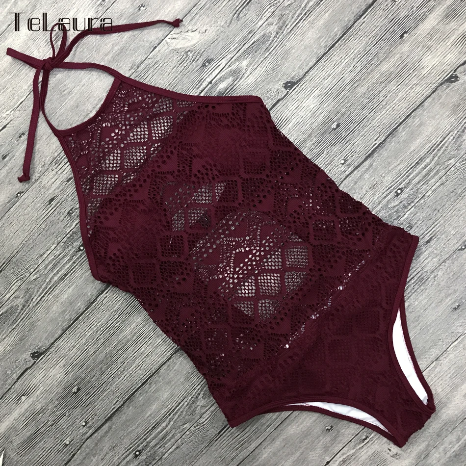 Женский цельный купальник кружевной женский купальный костюм с пуш ап винтажный