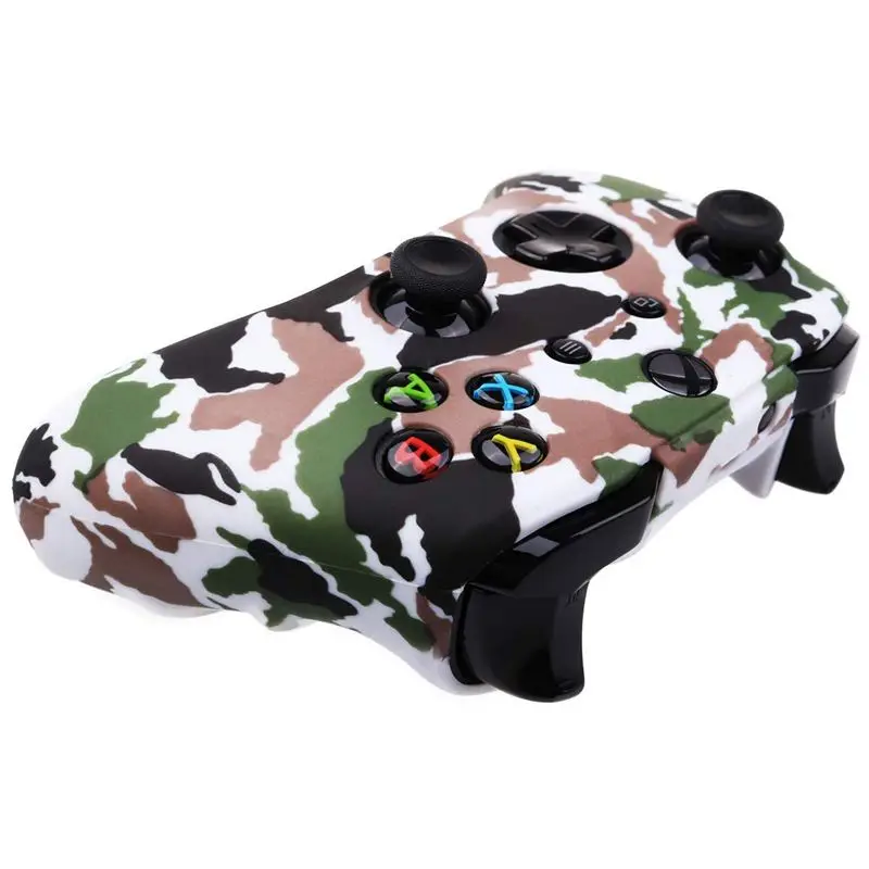 Водопроводный Камуфляжный силиконовый чехол для microsoft Xbox One X и Xbox One S контроллер x 1 с PRO thum