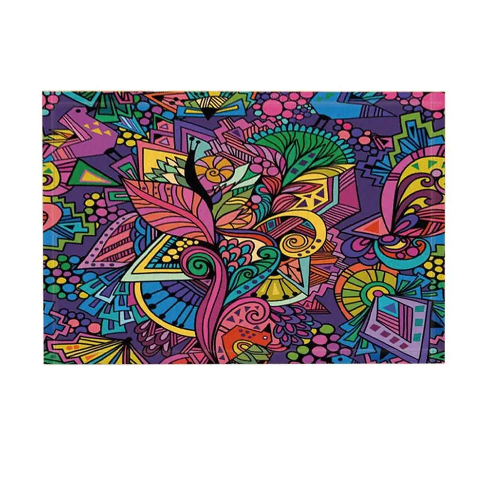 Креативный коврик для ванной Абстрактные цветные листья Улитка геометрический