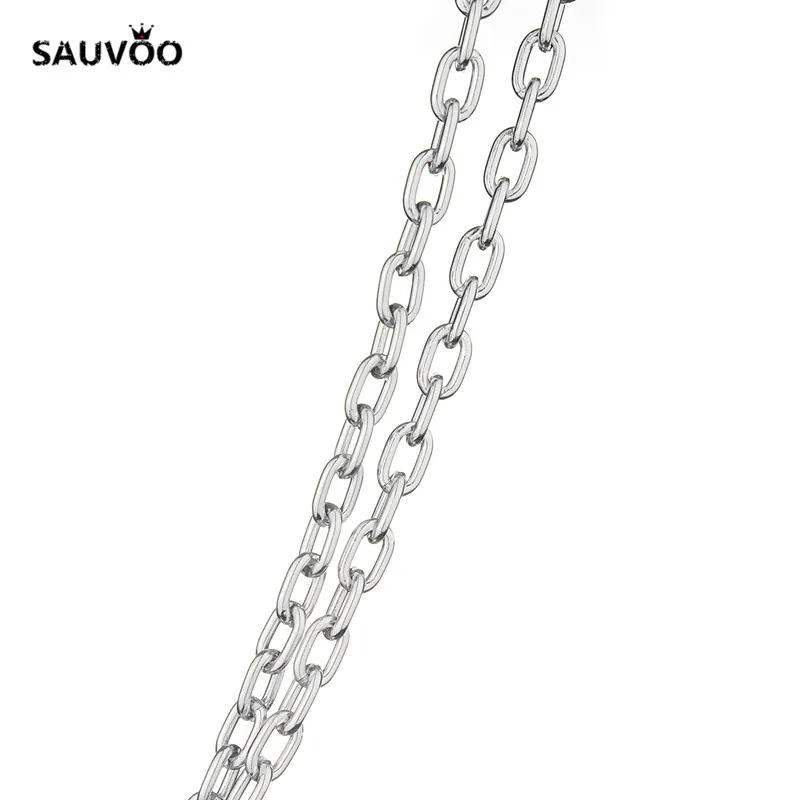 SAUVOO 5 м/лот серебряное золото цвет алюминий оптом звено Роло цепь 5*8*1 мм для DIY