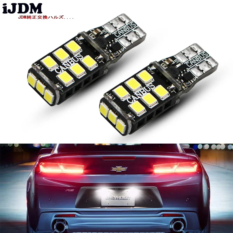 

iJDM Car T10 LED For 2016-up Chevrolet Camaro LS LT License Plate Lights an W5W 168 194 led for Lalso Parking Position Lights