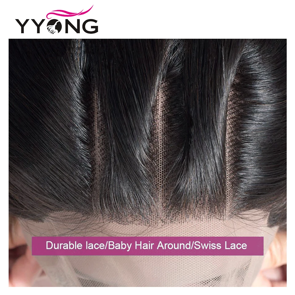 Yyong волосы бразильские волнистые волосы 13X4 уха в ухо бесплатно/средний/три части Remy человеческие волосы закрытие натуральный цвет "-22"