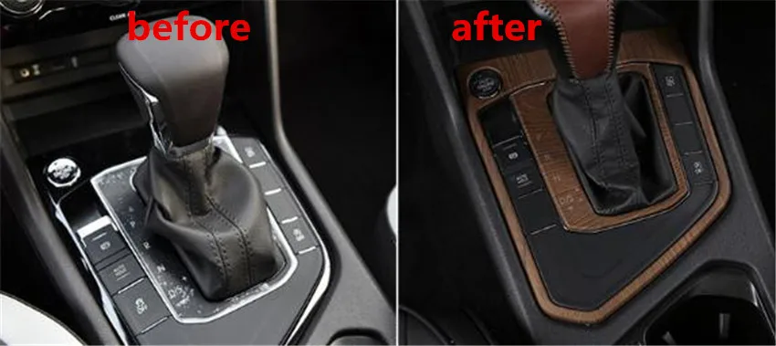 2 шт./лот ABS деревянные зерна шестерни панели украшения крышка для- Volkswagen VW Tiguan MK2