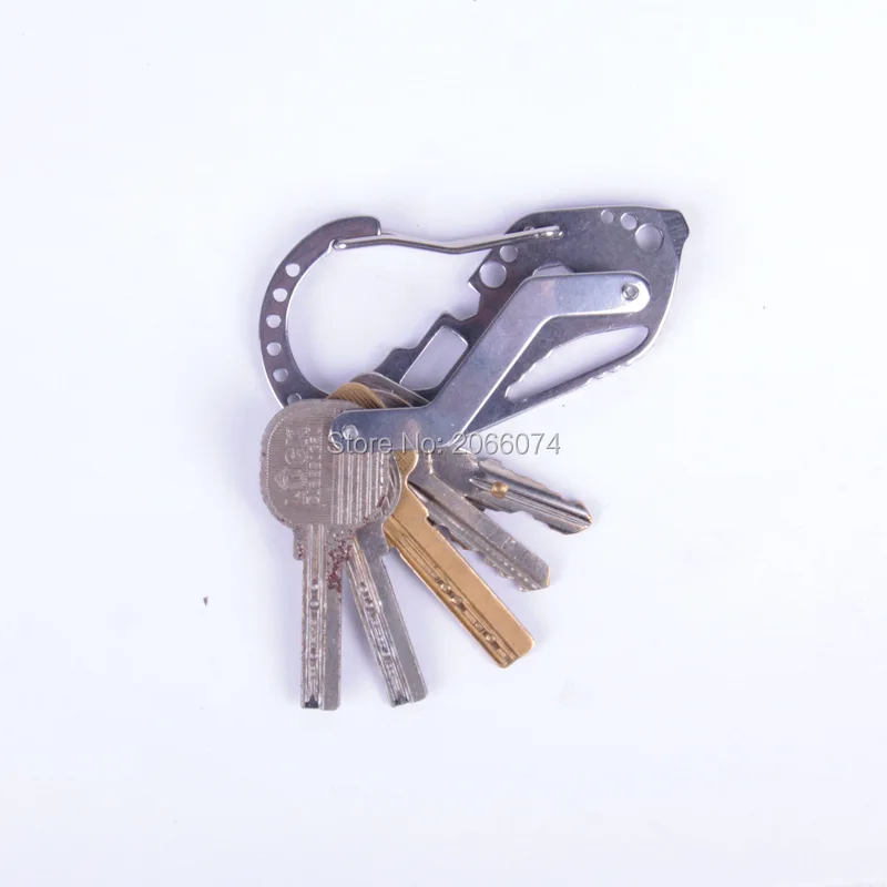 Multifunction Belt Guard Key Holder Organizer Clamp Stainless Steel Carabiner Portable Chain Buckle EDC Tool 100pcs | Спорт и