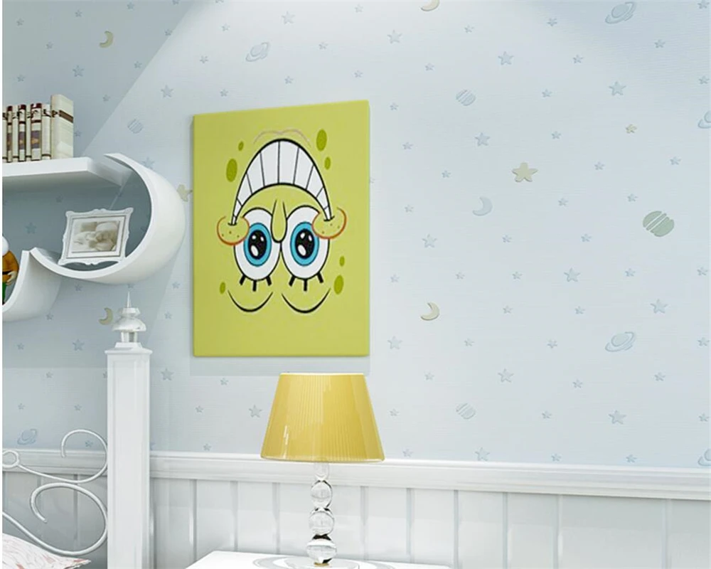 

Обои Beibehang 3d Детские, обои с золотыми звездами, Луной для спальни, детской комнаты, обои для стен 3 d