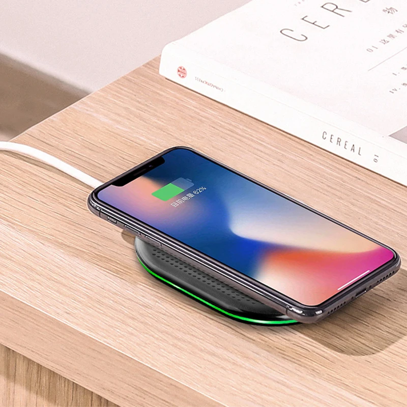 Беспроводное зарядное устройство Qi для iPhone 8 X XR XS Max 10 Вт быстрая Беспроводная