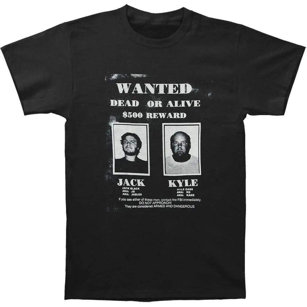 Цепкий D Для Мужчин's Футболка Wanted большой черный Rockabilia|Мужские футболки| |