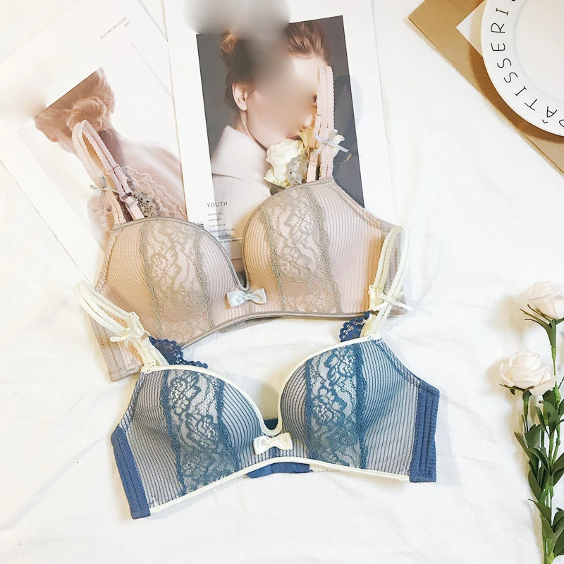 Комплект женского нижнего белья кружевное бесшовное белье в японском стиле с