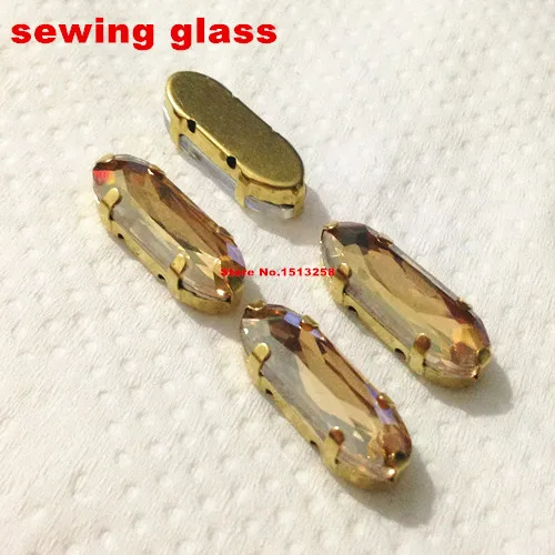 Классический овальный необычный камень цвета золотистого шампанского длиной 7x21