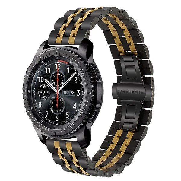 Ремешок для часов из нержавеющей стали 22 мм для samsung gear S3 Classic Frontier gear 2 Neo Live Watch Band Quick Release ремешок на запястье