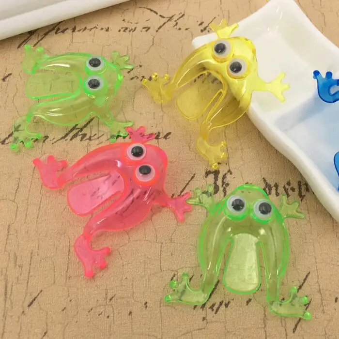 10 шт./лот прыгающие лягушки в ассортименте игрушка для малышей экшн фигурки