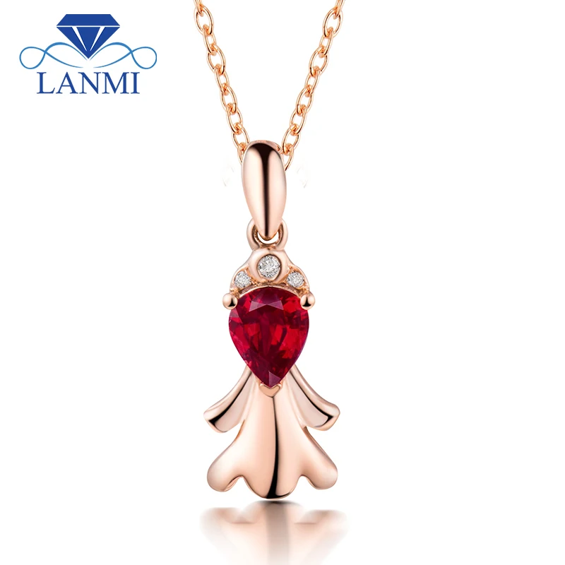 Ювелирные изделия WP086E с натуральным рубином и бриллиантами Лон Дева из