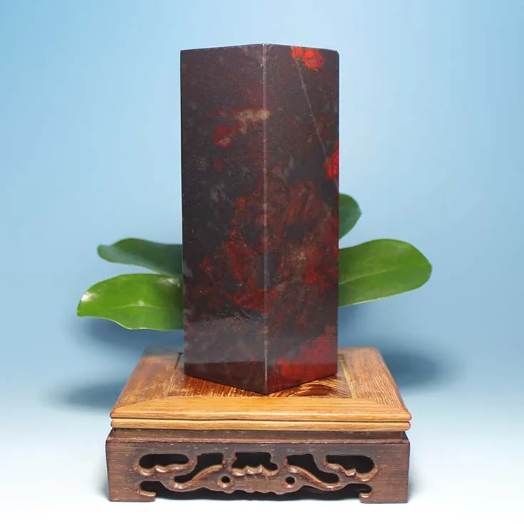 Натуральный Мыльный камень Guilin большой черный штамп печать красная яшма нефрит