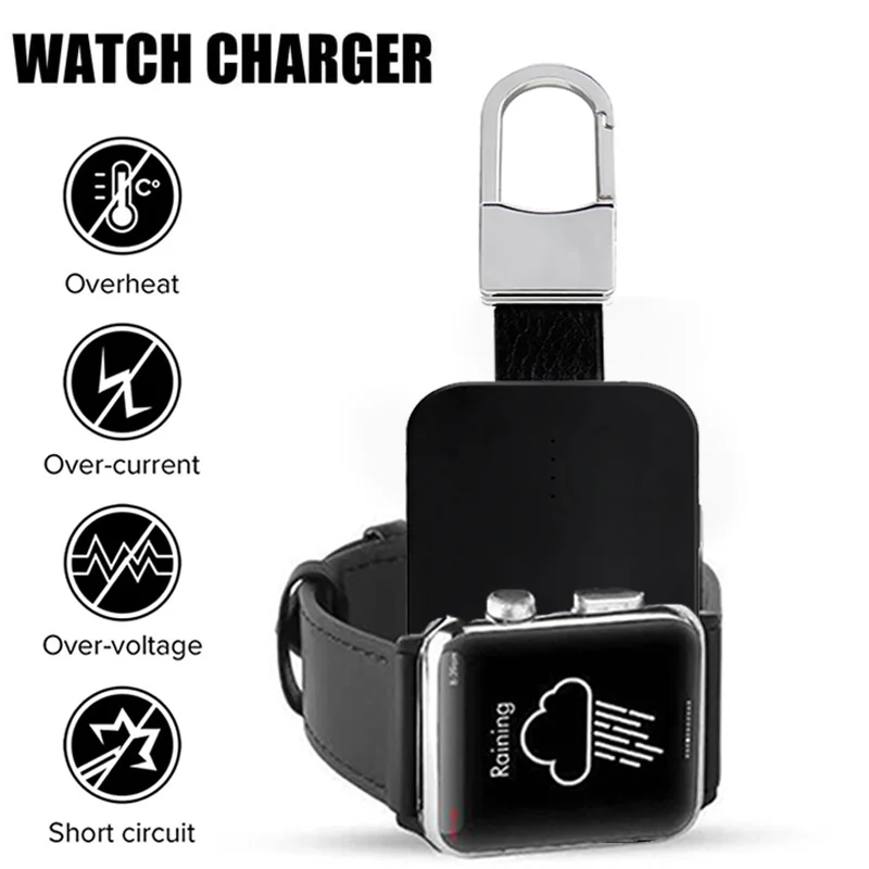 2 в 1 умные беспроводные Часы зарядное устройство Smartwatch USB зарядное устройство брелок для Apple Watch 1 2 3 4 серии Магнитная Зарядка линия передачи данных