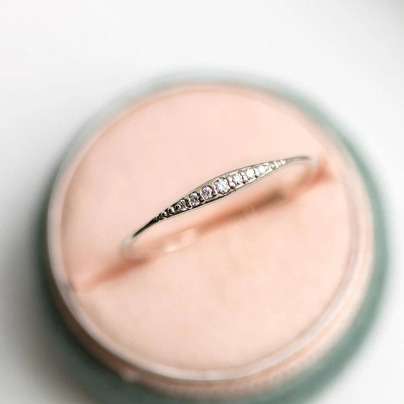 Женское кольцо с хвостом zhoyang тонкое мини Кольцо из кубического циркония 3 цвета