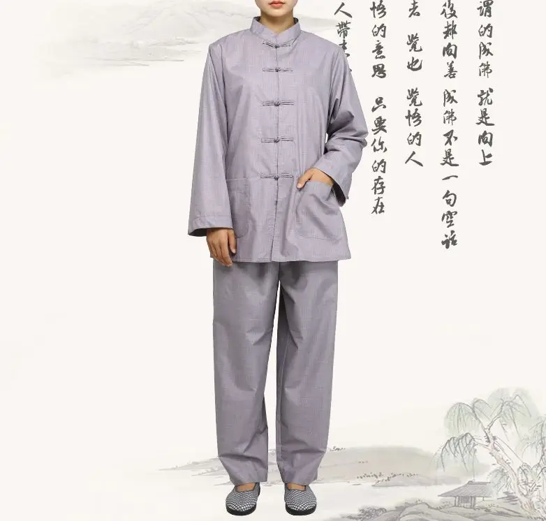 Всесезонные хлопковые костюмы унисекс lay zen буддистские модели медитация боевые