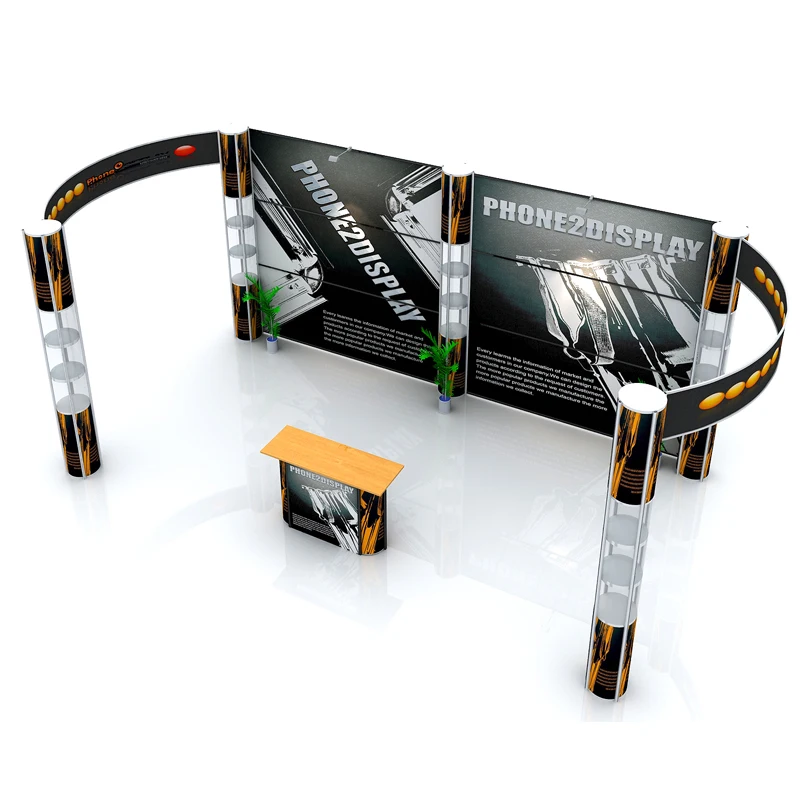 20 футов портативный на заказ твист башня выставка дисплей всплывающие стенды