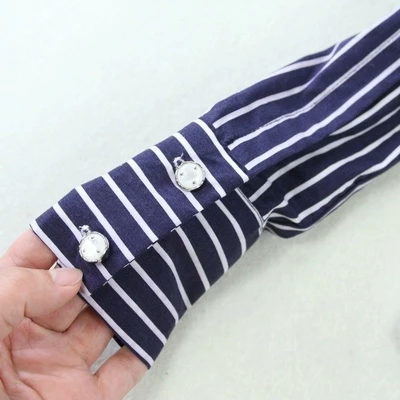 Модный костюм в полоску для женщин летняя Новинка Классическая рубашка с