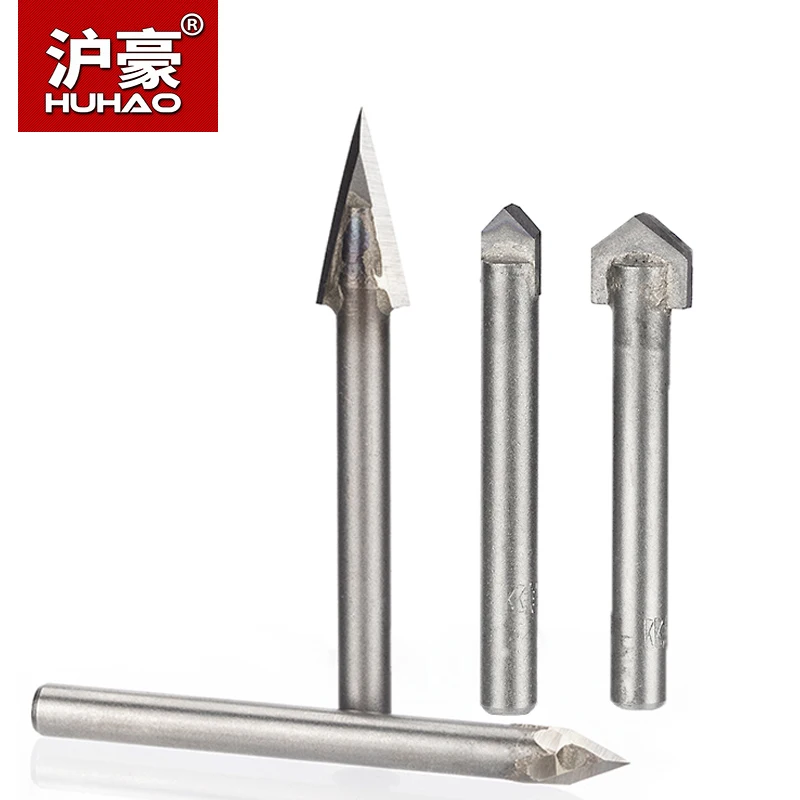 

HUHAO 1PC Sintered CNC Tool Stone Carving Bits Marble Tile Drilling Alloy Letter Engraving For Fine Relief On Bluestone Granite