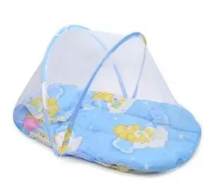 Летняя стильная переносная люлька для младенцев с подушкой и складная москитная