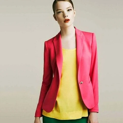 Женский блейзер складной брендовый пиджак из хлопка и спандекса с подкладкой